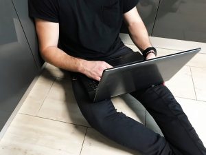 Working from anywhere, even the floor