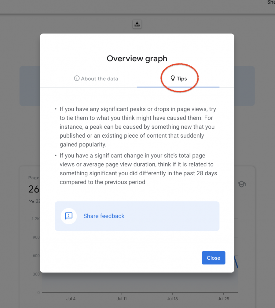Search Console Insights - Finding the "Tips" Feature
