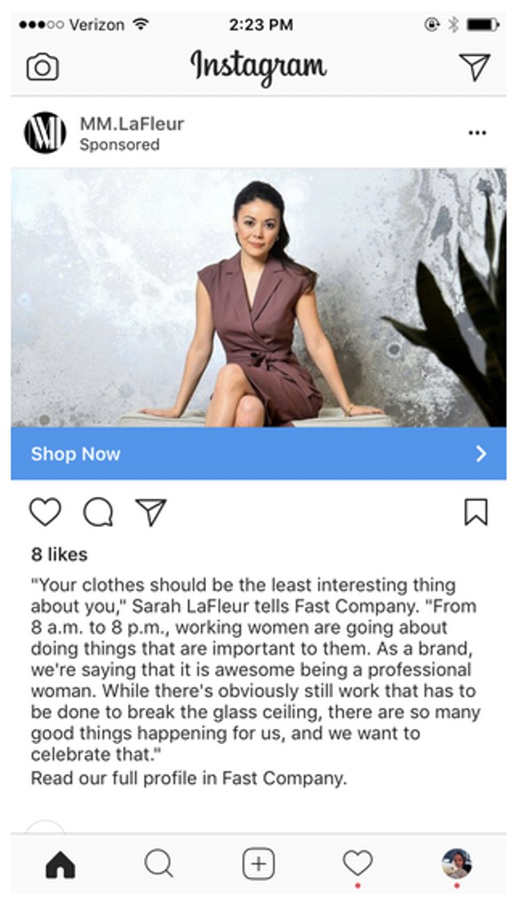 Example of an Instagram Ad