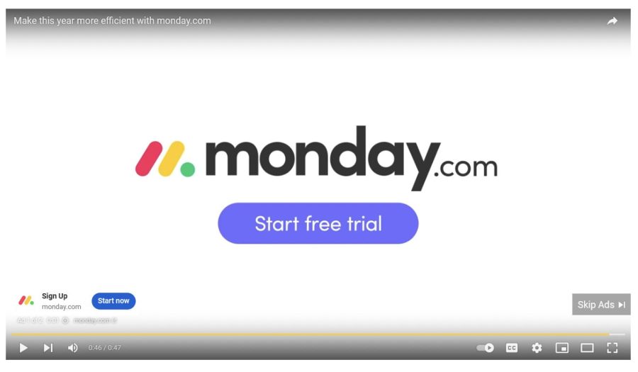 Screenshot of a YouTube ad