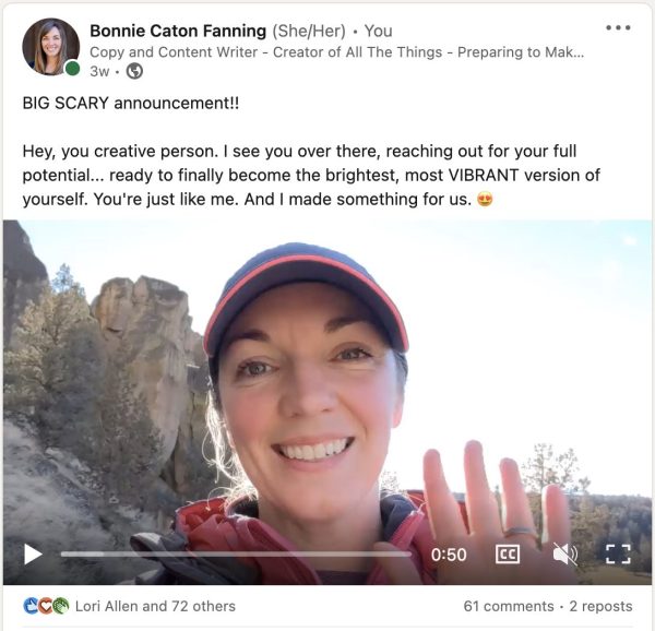 A post announcing a podcast launch 