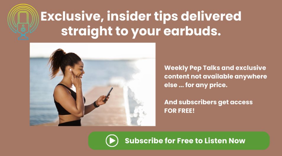 An example of invitation to subscribe for access to a weekly pep talk.