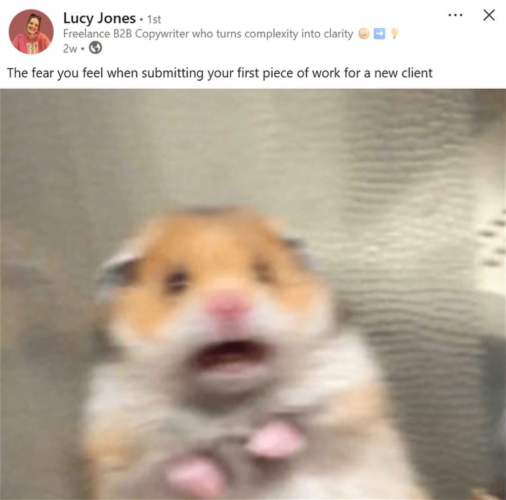 A silly meme shared on LinkedIn.