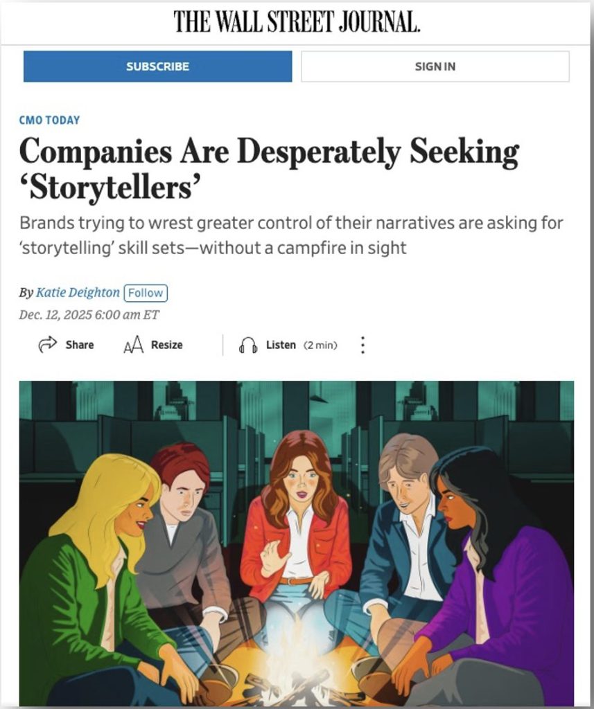 Wall Street Journal Cover - Storytellers