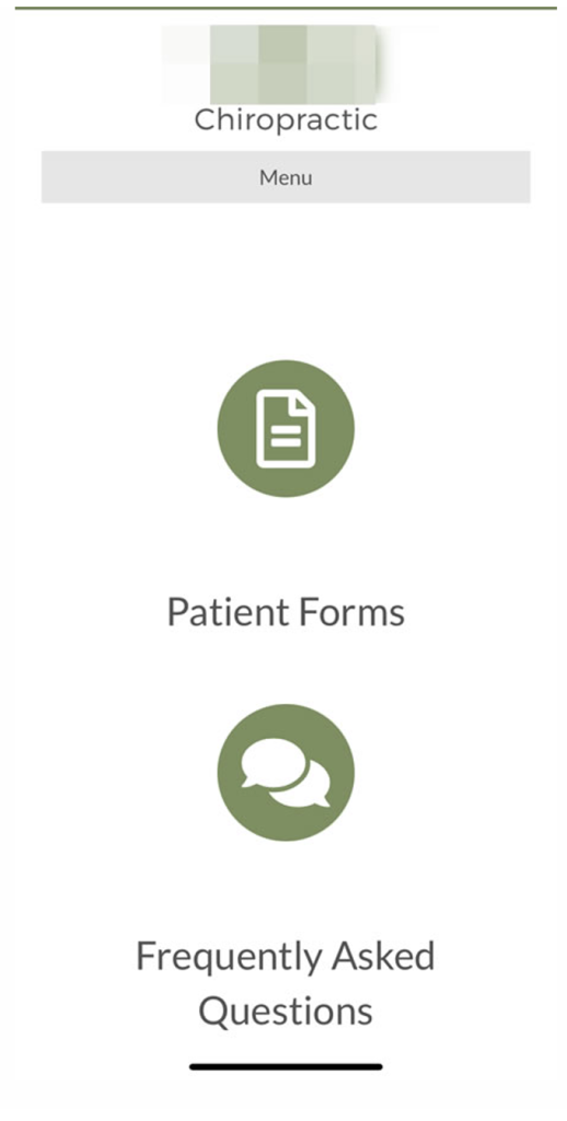 A second example of a chiropractor’s website without location and contact details.
